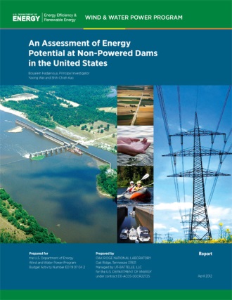 report cover: An Assessment of Energy Potential at Non-Powered Dams in the United States